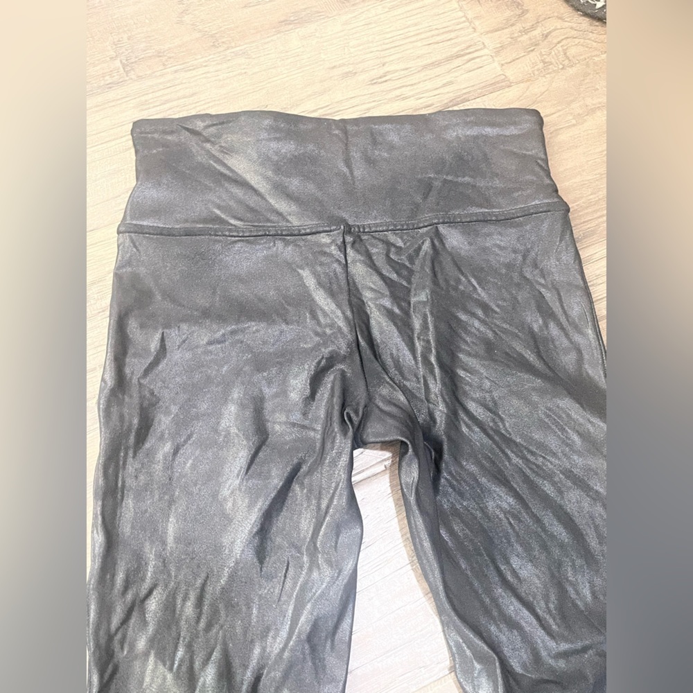 SPANX Black Faux Leather Leggings - Picture 2 of 6